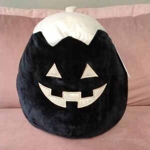 Original Squishmallow Paige /Black and White Pumpkin Plush